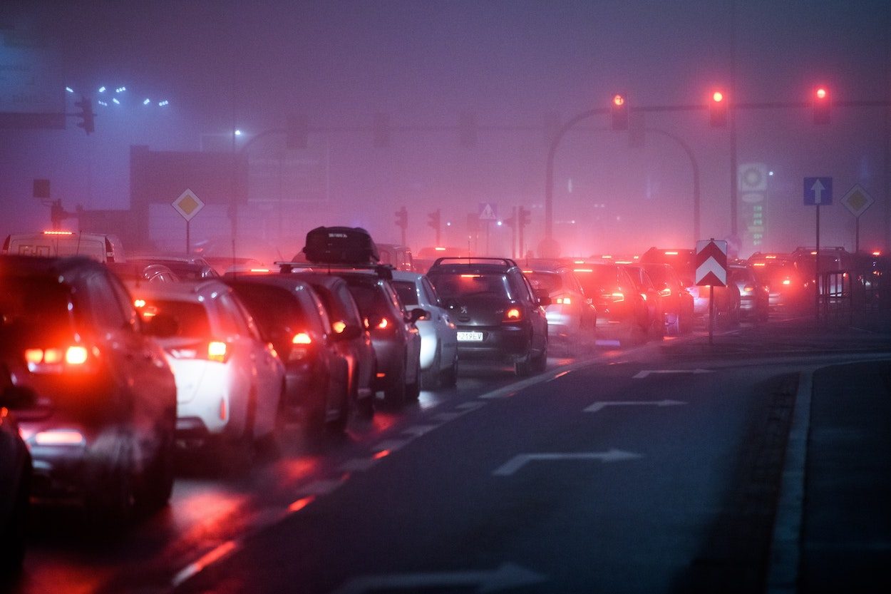 co2 emissions traffic jam