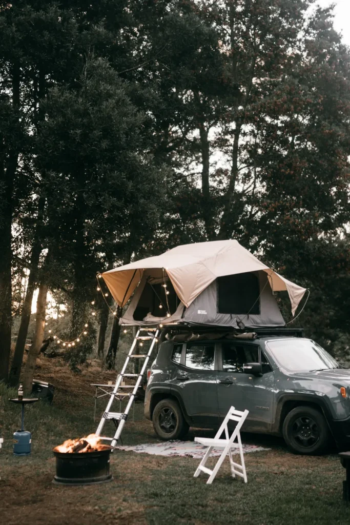 car camping setup