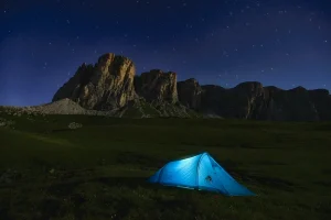 wild camping in european mountains